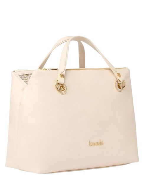 NORA Bolso de piel con bandolera beige - Bolsos Mujer