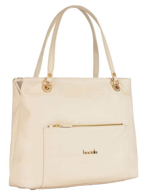 NORA Bolso de hombro de piel con bolsillo beige - Bolsos Mujer