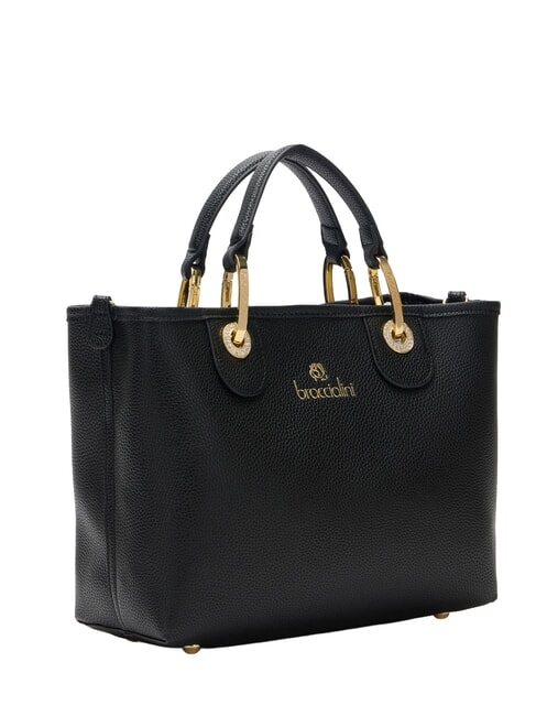 BETH Bolso M con doble asa negro - Bolsos Mujer