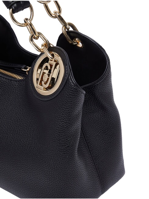 FAIZA Bolso de mano con correa para el hombro. negro/lat&oacute;n dorado - Bolsos Mujer