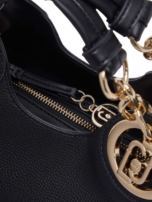 FAIZA Bolso de mano con correa para el hombro. negro/lat&oacute;n dorado - Bolsos Mujer
