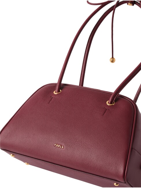 POPPY Bolso de hombro de piel manzana roja - Bolsos Mujer