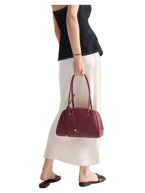 POPPY Bolso de hombro de piel manzana roja - Bolsos Mujer
