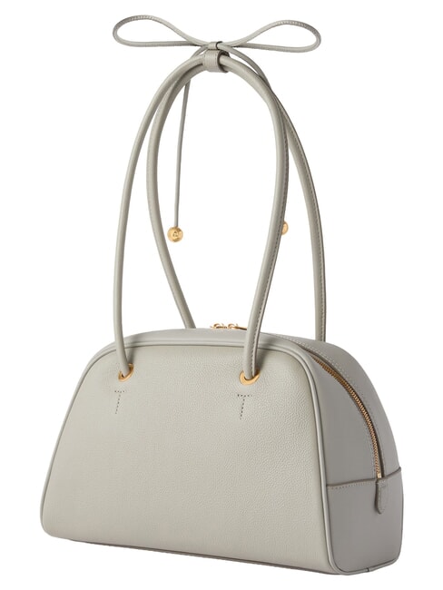 POPPY Bolso de hombro de piel gris piedra - Bolsos Mujer