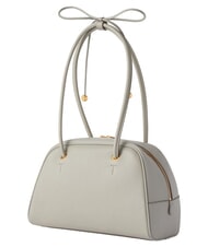 FURLA POPPY Bolso de hombro de piel gris piedra - Bolsos Mujer - 3