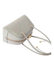 FURLA POPPY Bolso de hombro de piel gris piedra - Bolsos Mujer - 4