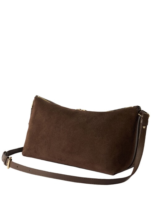 DEBBY Bolso de hombro de piel tonos espresso - Bolsos Mujer