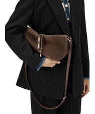 FURLA DEBBY Bolso de hombro de piel tonos espresso - Bolsos Mujer - 5