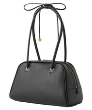 FURLA POPPY Bolso de hombro de piel negro - Bolsos Mujer - 3