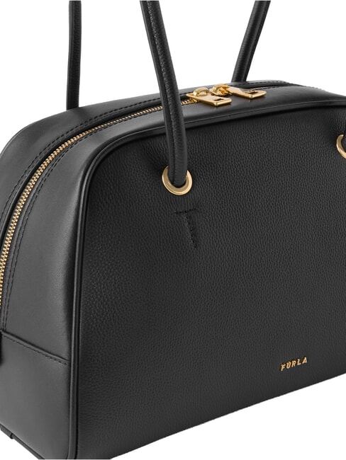 POPPY Bolso de hombro de piel negro - Bolsos Mujer