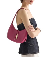 FURLA GOCCIA Bolso bandolera de piel martillada rododendro - Bolsos Mujer - 6