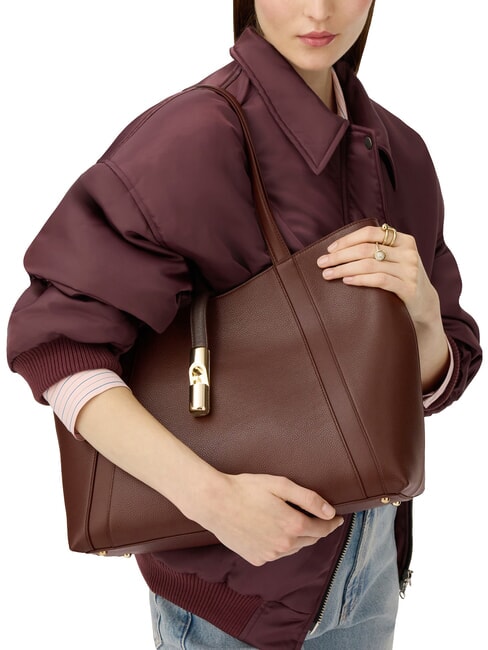 GOCCIA Bolso de hombro, piel chocolate - Bolsos Mujer