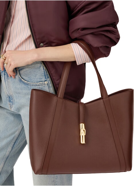 GOCCIA Bolso de hombro, piel chocolate - Bolsos Mujer