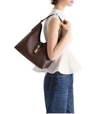 FURLA GOCCIA Bolso bandolera de piel chocolate - Bolsos Mujer - 2