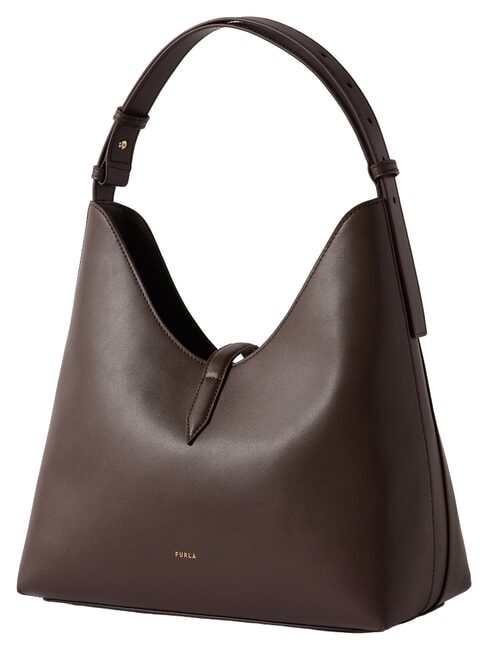 GOCCIA Bolso bandolera de piel chocolate - Bolsos Mujer