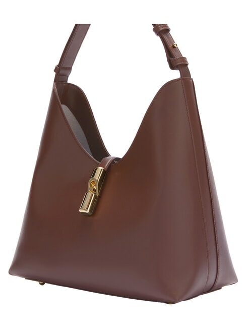 GOCCIA Bolso bandolera de piel chocolate - Bolsos Mujer