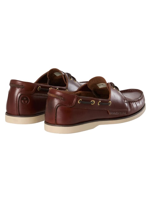 DECK LEATHER mocasines de cuero marr&oacute;n oscuro - Zapatos Hombre