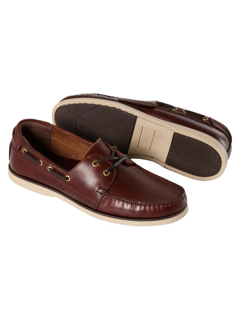 DECK LEATHER mocasines de cuero marr&oacute;n oscuro - Zapatos Hombre
