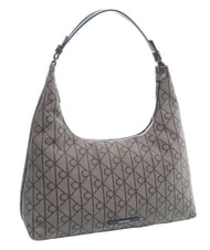 CALVIN KLEIN EMBLEM JAQUARD El bolso de hombro loto beige/negro aop jqd - Bolsos Mujer - 2