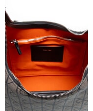 CALVIN KLEIN EMBLEM JAQUARD El bolso de hombro loto beige/negro aop jqd - Bolsos Mujer - 5