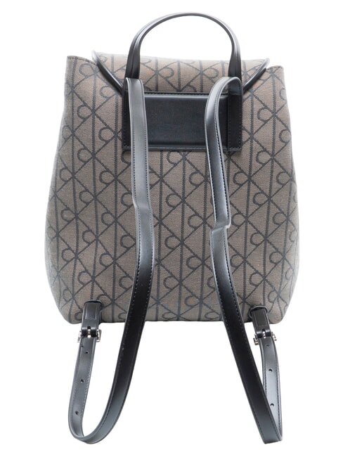 EMBLEM AOP Mochila con bolsillo interior loto beige / negro aop - Bolsos Mujer
