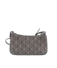 CALVIN KLEIN EMBLEM AOP Minibolso de hombro loto beige / negro aop - Bolsos Mujer - 4