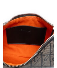CALVIN KLEIN EMBLEM AOP Minibolso de hombro loto beige / negro aop - Bolsos Mujer - 5