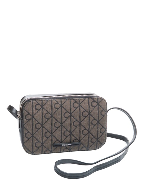 EMBLEM AOP Minibolso de hombro loto beige / negro aop - Bolsos Mujer