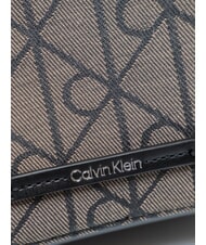 CALVIN KLEIN EMBLEM AOP Minibolso de hombro loto beige / negro aop - Bolsos Mujer - 3