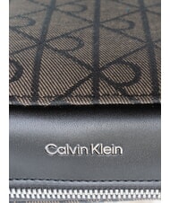 CALVIN KLEIN EMBLEM AOP Minibolso de hombro loto beige / negro aop - Bolsos Mujer - 4