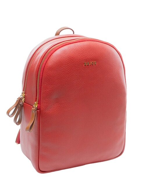CREMONA Mochila de piel con dos compartimentos. rojo - Bolsos Mujer