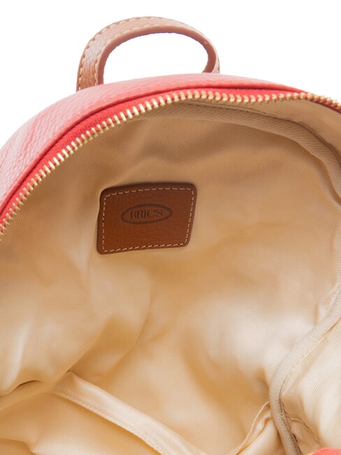 CREMONA Mochila de piel con dos compartimentos. rojo - Bolsos Mujer