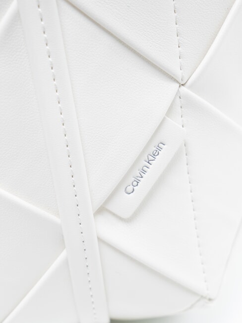 WOVEN Bolso de mano con correa para el hombro aliso blanco - Bolsos Mujer