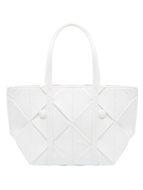 WOVEN Bolso de mano con correa para el hombro aliso blanco - Bolsos Mujer