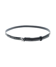 CALVIN KLEIN ROUND CK BUCKLE Cintur&oacute;n de cuero ck negro / n&iacute;quel antiguo - Cinturones - 2