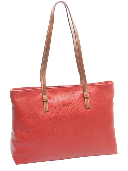 CREMONA Bolso de compras de piel talla S, bolso de hombro rojo - Bolsos Mujer