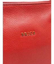 BRIC&rsquo;S CREMONA Bolso de compras de piel talla S, bolso de hombro rojo - Bolsos Mujer - 3