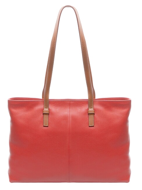 CREMONA Bolso de compras de piel talla S, bolso de hombro rojo - Bolsos Mujer