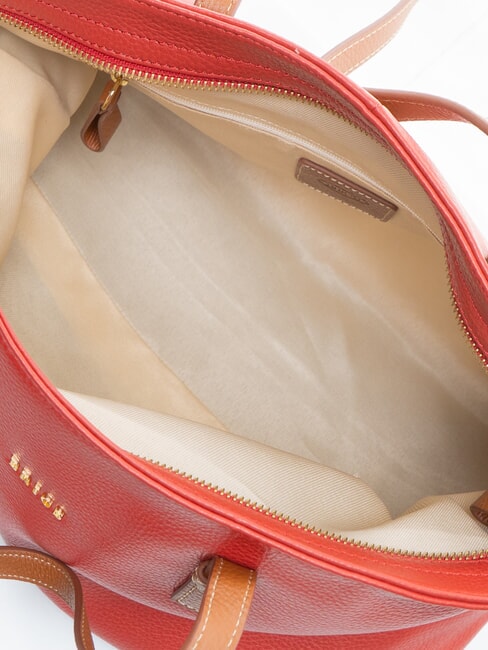 CREMONA Bolso de compras de piel talla S, bolso de hombro rojo - Bolsos Mujer