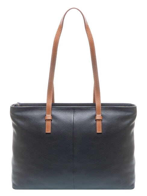 CREMONA Bolso de compras de piel talla S, bolso de hombro negro - Bolsos Mujer