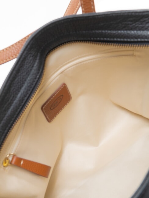 CREMONA Bolso de compras de piel talla S, bolso de hombro negro - Bolsos Mujer