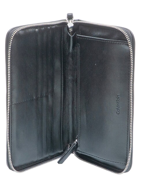 EMBLEM AOP Cartera grande con cremallera. loto beige / negro aop - Carteras Hombre