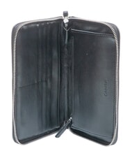 CALVIN KLEIN EMBLEM AOP Cartera grande con cremallera. loto beige / negro aop - Carteras Hombre - 2