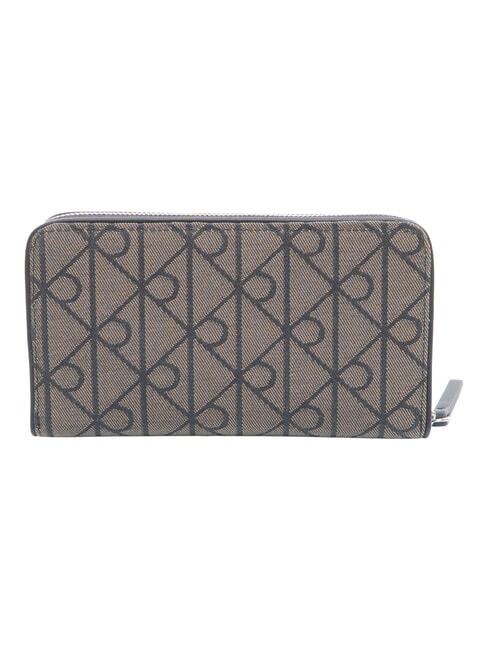 EMBLEM AOP Cartera grande con cremallera. loto beige / negro aop - Carteras Hombre