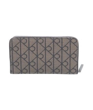 CALVIN KLEIN EMBLEM AOP Cartera grande con cremallera. loto beige / negro aop - Carteras Hombre - 3
