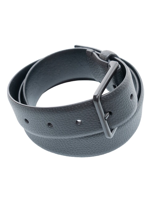 WARMTH BUCKLE Cintur&oacute;n de cuero negro/negro mate - Cinturones