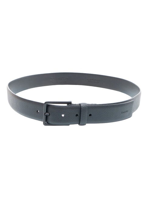 WARMTH BUCKLE Cintur&oacute;n de cuero negro/negro mate - Cinturones