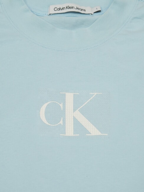 CK JEANS Camiseta corta de manga larga recuerdo azul - camiseta