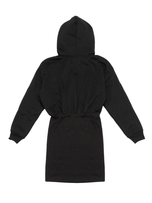 CK JEANS vestido con capucha ck negro/blanco brillante - Ropa de mujer