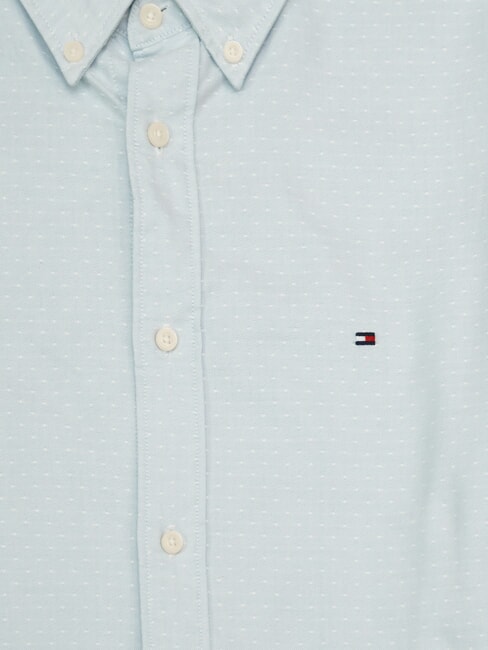 TH Camisa de algod&oacute;n de manga larga azul ventoso - Camisas de hombre